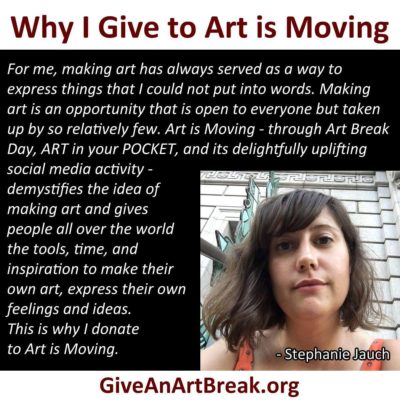 Contributor to Art is Moving offers her reasons for investing in the positive impact of art