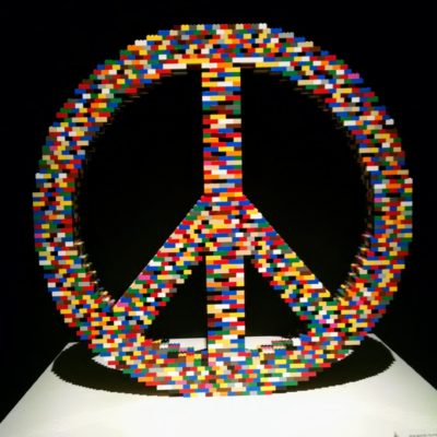 Lego Peace Sign created by Nathan Sawaya